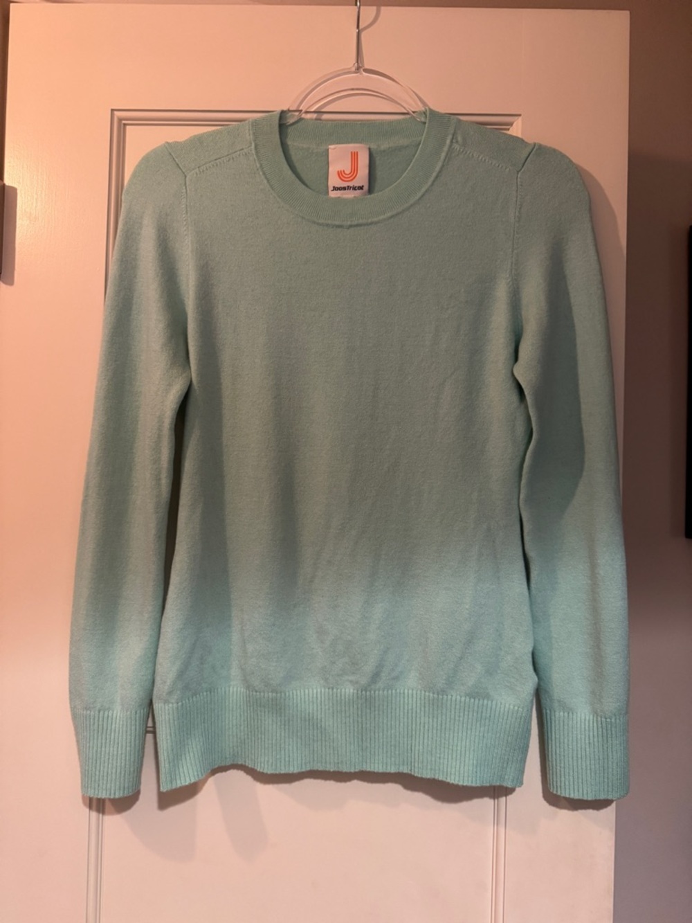 JoosTricot Mint Crewneck Sweater - Classic Lightweight Knit with Stretch